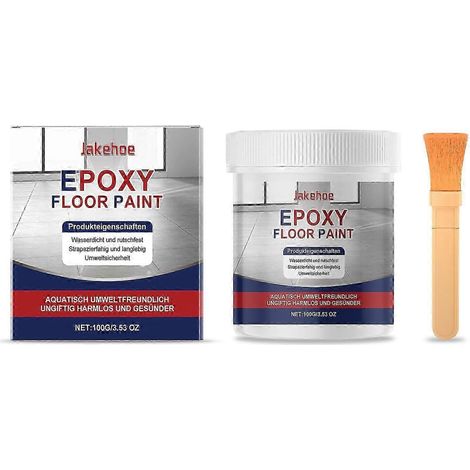 Peinture époxy grise Jakehoe pour sols, finition marbre, pour la réparation des surfaces en béton (1/5)