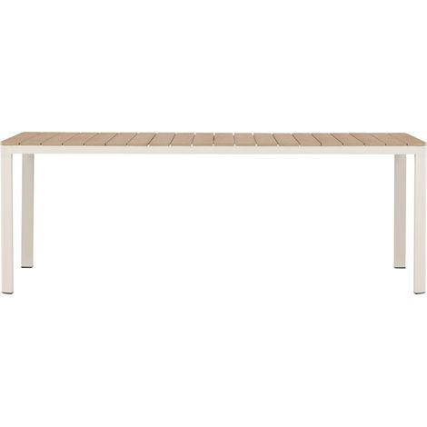Table de jardin aluminium 210 cm 8 personnes grande table repas extérieur terrasse balcon Etna (1/5)