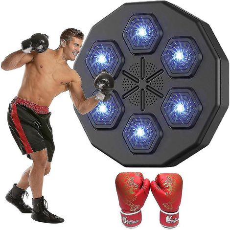 Application intelligente d'entraînement de boxe avec musique, cible murale et gants de boxe. 100% neuf. (1/5)