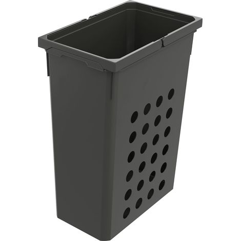 Vauth Sagel Wäschesammler 21l Wash - praktischer Wäschekorb schmal mit optimaler Luftzirkulation, Wäschekorb Plastik, 44 Liter Lava