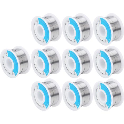 10 fils d'étain haute pureté, point de fusion bas, pour soudure, fournitures industrielles, 0,6 mm, 100 g (1/5)