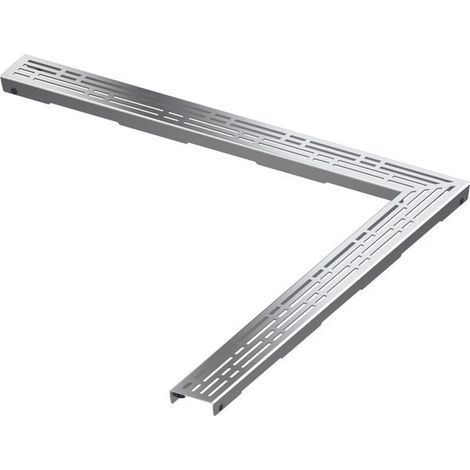 Grille design TECEdrainline "basic" pour canal coudé 90 degrés,