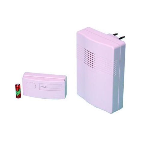 Carillon de porte sans fil - Électronique - 220V - Portée 100m - Bouton étanche - Rose
