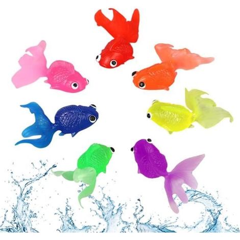 Faux Poisson - Non spécifié - 7 Pcs - Caoutchouc - Décoration Aquarium - Poisson Rouge Artificiel (1/4)