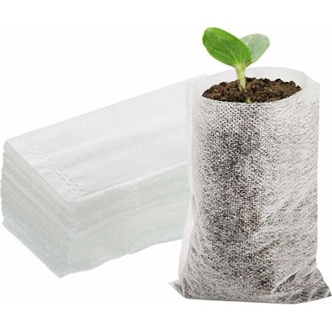 Sac De Culture En Tissu Non Tissé - 18 X 6 Cm - Pour Semis Et Repiquage De Plantes - Lot De 200 (1/5)