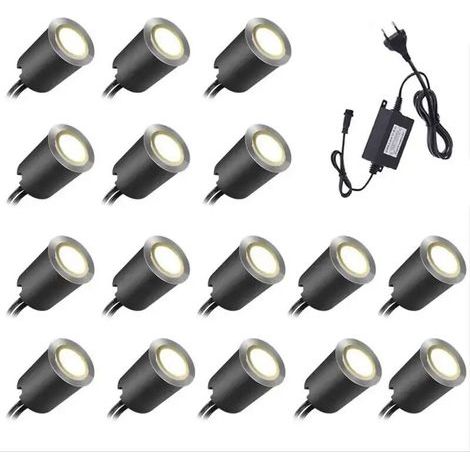Spot Encastrable Exterieur , Ip67 Mini Spot Led ø32mm , Spots à Encastrer ExtéRieur Pour Terrasse Bois Piscine Jardin Escaliers Deck En Bois(Avec Prise Ue) (1/5)