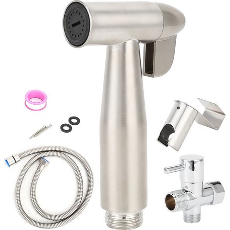 Ensemble de douchette bidet portable G1/2 autonettoyante sans perçage pour salle de bain (1/5)