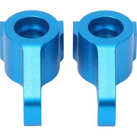 Moyeu d'essieu arrière en alliage d'aluminium, pièce de rechange compatible ECX 2WD 1/10 RC voiture de loisir bleu. (1/5)
