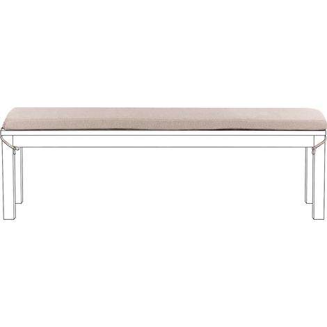 Cuscini per panca da esterno con lacci e rivestimento sfoderabile beige Tuscania (1/5)
