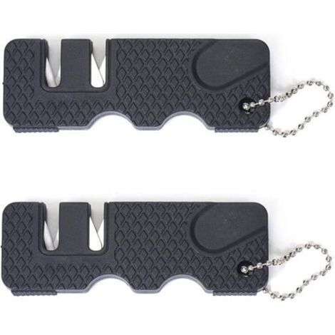 2 pièces egiseur de couteaux,aiguiseur couteaux,eguiseur de couteau,Pratique, compact et léger, idéal pour une utilisation en extérieur, pour un affûtage grossier et fin (1/5)