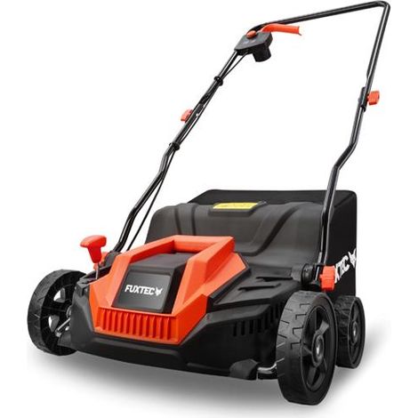 Scarificateur électrique FUXTEC FX-EV320ECO, aérateur de gazon 1300W, largeur de travail 32 cm et profondeur -12 à +10 mm, bac 40L