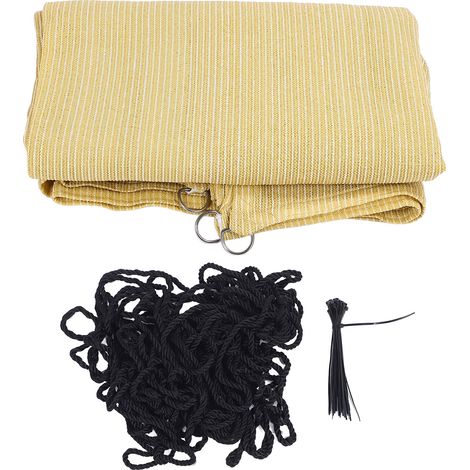 Voile d'ombrage Beige, auvent rectangulaire en PE perméable à l'air et à l'eau pour terrasse de jardin extérieur 3.05x3.05m / 10x10 pieds