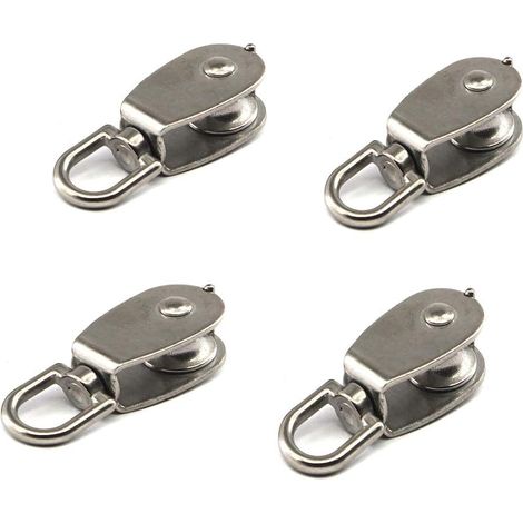 Juego de 4 grúas giratorias de acero inoxidable 304 para cable de acero M15 (1/5)