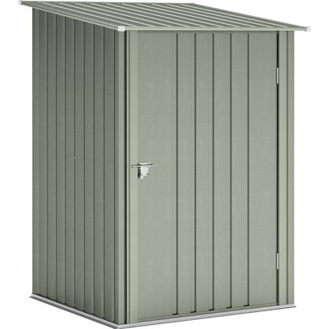 Abri de jardin porte Attrezzi en Acciaio Galvanizzato avec porte a Battente, 100x104x160 cm, Argento