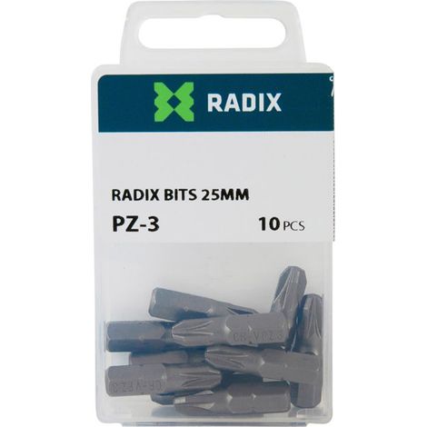 Embout de vissage - Radix - PZ3 (10 pièces)