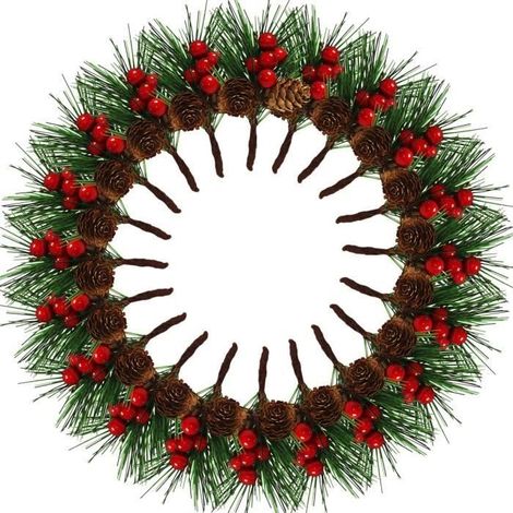 Künstliche Weihnachtsbeeren, rote Beeren-Dekoration für Festtagstisch und Garten, 20 Stück.