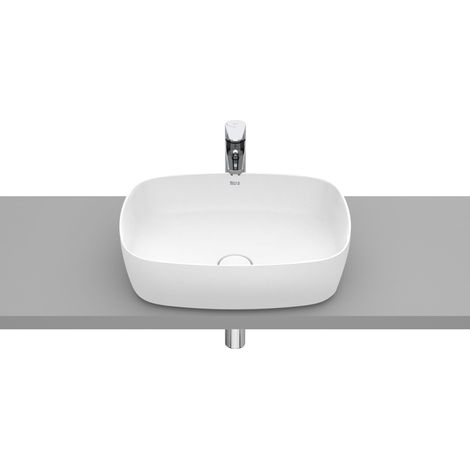 Lavabo de sobre encimera de FINECERAMIC® 500 mm SOFT INSPIRA - ROCA Color: Blanco mate (1/2)