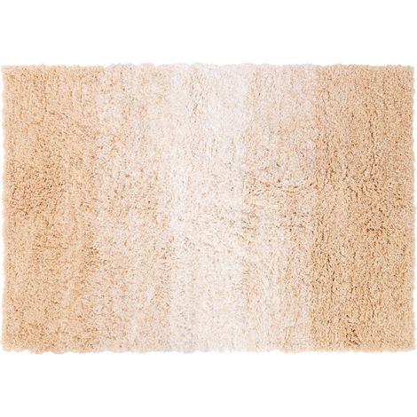 Badteppich Wave Rutschsicher & schnelltrocknend Beige/Weiß 70 x 100 cm