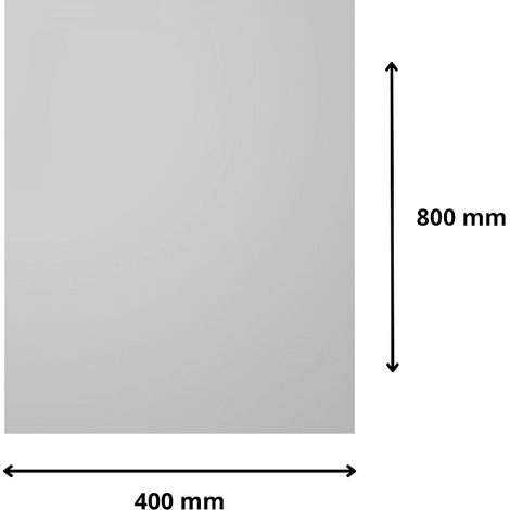 Plaque verre acrylique miroir 3 mm - 40 x 80 cm (400 x 800 mm) - Verre synthétique - Bord droits - Plexiglass