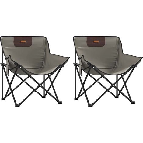 Maison Exclusive - Campingstühle 2 Stk. mit Tasche Klappbar Grau