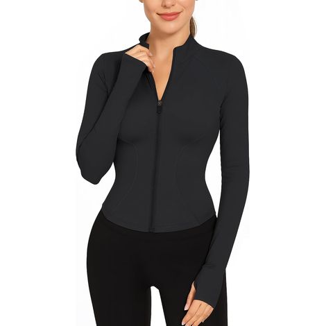 Women's sports jacket, sports top, t-shirt, long sleeve, lightweight, breathable (1/5)