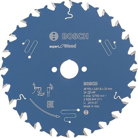 Lame de scie circulaire Bosch Expert Wood 2608644011 150x2,6x20 24Z