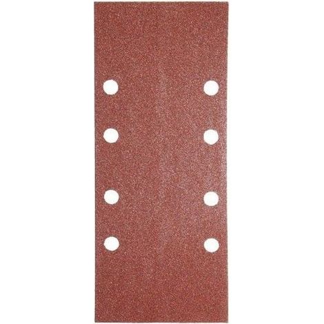 Carta vetrata di ricambio 93x228 mm. con fori grana 80 (10 pezzi)