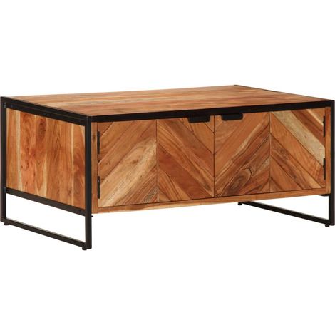 Maison Exclusive - Tavolino da Salotto 90x55x40 cm in Legno Massello di Acacia (1/5)