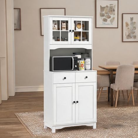 Buffet coloris blanc en panneau de particules 74,5 x 40 x 172 cm (1/5)