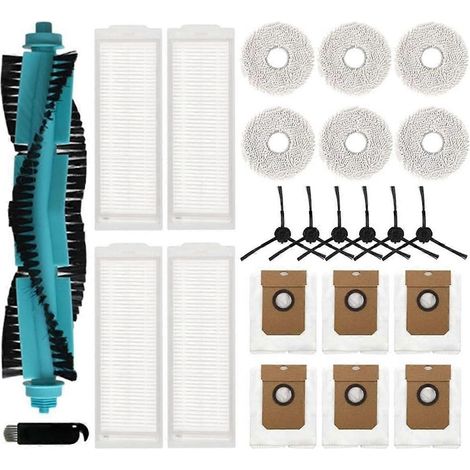 Pièces de rechange pour aspirateur robot 11090 : brosse principale, filtre HEPA, lingette de nettoyage et sacs à poussière (1/5)