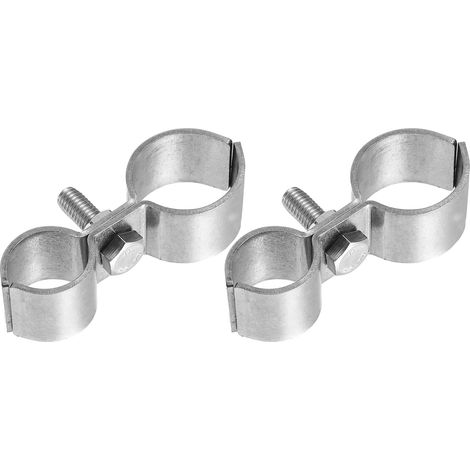 2pcs Attaches De Clôture À Chaînes Pour Panneaux 1" À 1-1/16" (1/5)
