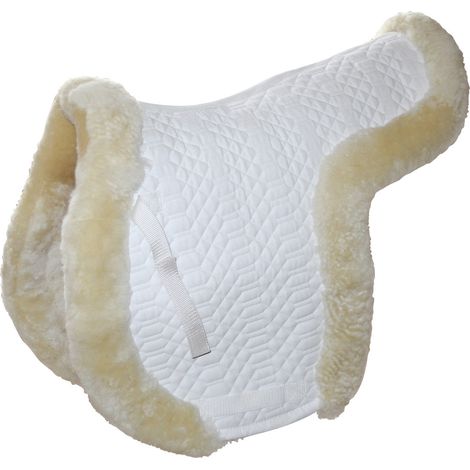bianco - Sottosella Winner sagomato in cotone e agnello naturale