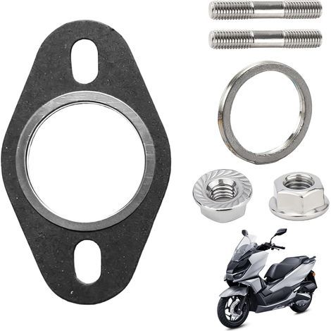 Joint de Pot d'Échappement pour Scooter 50cc 2T, avec Collecteur + Goujons M6, Universel, pour Yamaha Aerox, Peugeot Speedfight 2/3, Squab (1/5)