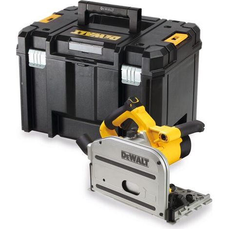 Dewalt – Scie circulaire plongeante 1300W DWS520K – Lame 165mm pour bois dur – Profondeur de coupe 44mm – Aspiration 90% des poussières