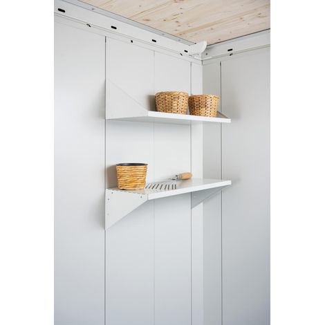 Gerätehaus Neo, 4 Regalböden grauweiß