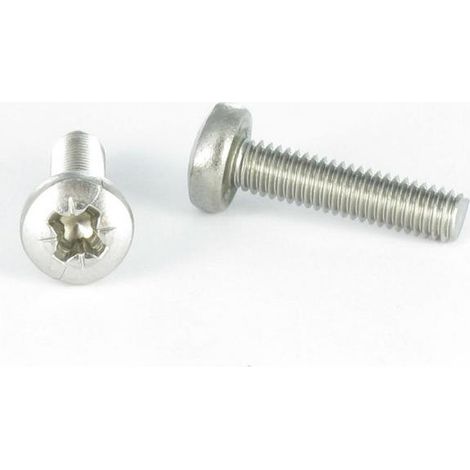 Vis métaux Tête cylindrique large Tête cylindrique bombée large TCBL Pozi 1 M3X30 Acier zingué-100 pièces