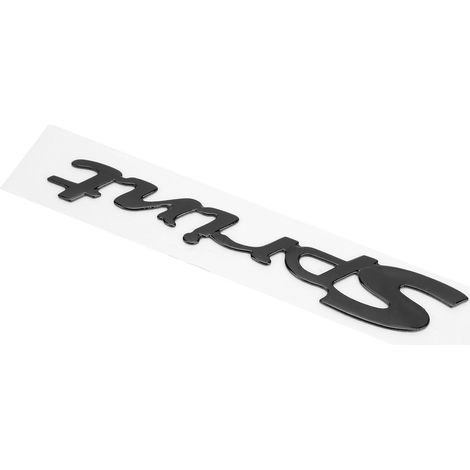Autocollant emblème de voiture 3D pour aile latérale, aile arrière et coffre, en plastique souple, universel, noir (1/5)