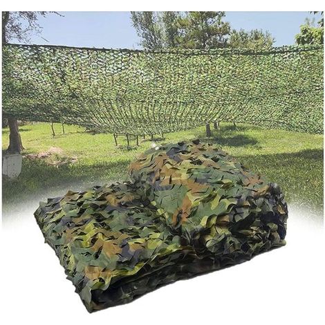 Filet de camouflage - Militaire - 2x3 M - Polyester Oxford 150D - Léger - Feuillage 3D