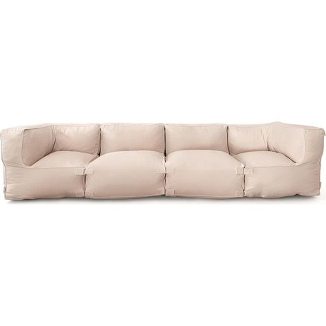 Salotto da giardino modulabile a 4 posti beige in tessuto idrorepellente PRAIANO (1/5)