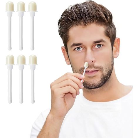 Kit d'Épilation du Nez 6 Bâtonnets de Cire Intégrés, Cire pour le Nez et les Oreilles Prête à l'Emploi, pour Hommes et Femmes, Cire Epilation, Epilation Nez (1/5)