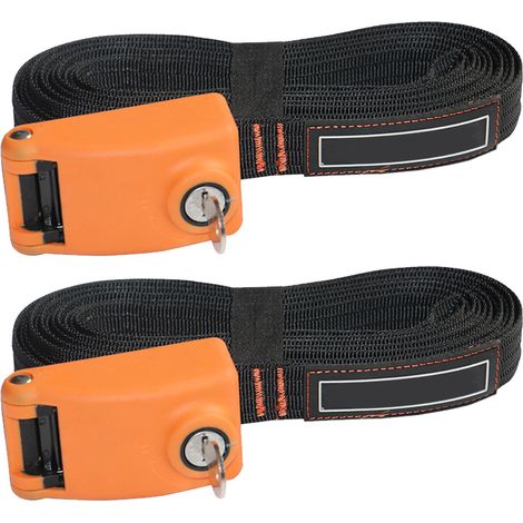 Sangle D'arrimage - 3 M X 25 Mm - Verrouillable - 3 Câbles Acier Inoxydable - Pour Transport Extérieur - 1 Pièce
