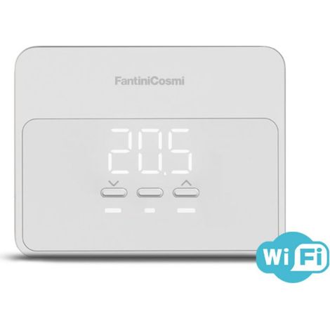 Fantini Cosmi C900R Bianco Cronotermostato WiFi Smart a Batteria da Parete Bianco