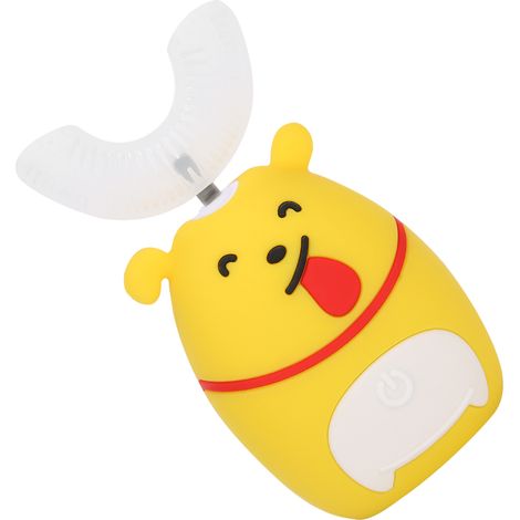 Brosse à dents électrique en U pour enfants 2-6 ans, nettoyage dentaire automatique, massage buccal doux, hygiène dentaire facile, brosse rotative pour petits, soin des dents des tout-petits (1/5)