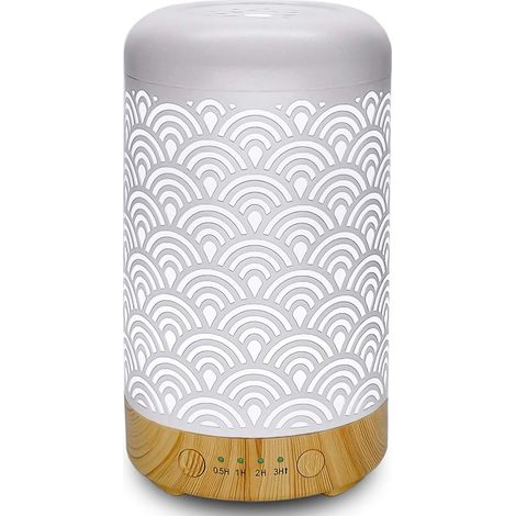 ZOLGINAH Diffuseurs d'Huiles Essentielles Electrique ferreuse Silencieux Humidificateur Minuterie et Arrêt Automatique sans Eau pour La Maison Spa Yoga Massage 100ml (1/5)