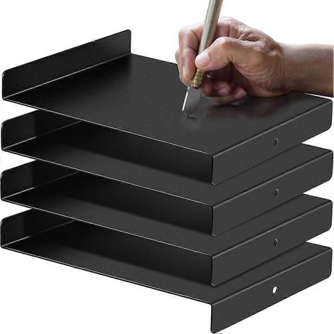 Set aus 4 Bankhaken und Farbplatten für den Blockgravur, Metallgravurblock (9 x 7 Zoll) (1/5)