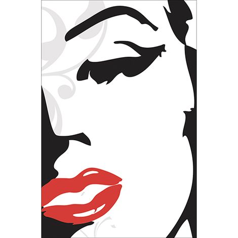 Sticker réfrigérateur et lave vaisselle, marilyn icône glamour déco, 75 cm X 49 cm (1/4)