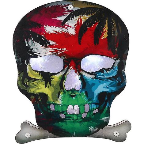 1 Stück Totenkopf-LED-Lichter für Halloween-Dekoration