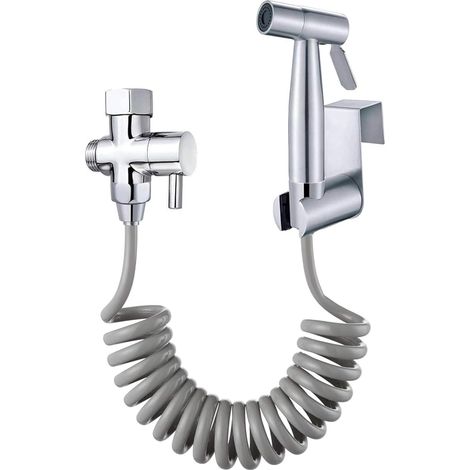 Pulvérisateur de bidet à main pour toilettes, salle de bain et bidet avec tuyau en ABS pour lavage féminin et animal domestique (1/5)