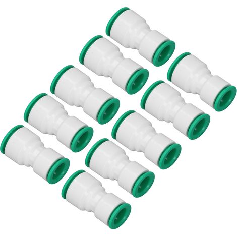 Lot de 10 raccords rapides pour tuyauterie, réducteurs droits pour tubes d'eau, pour l'irrigation, 32 x 25 mm (1/5)