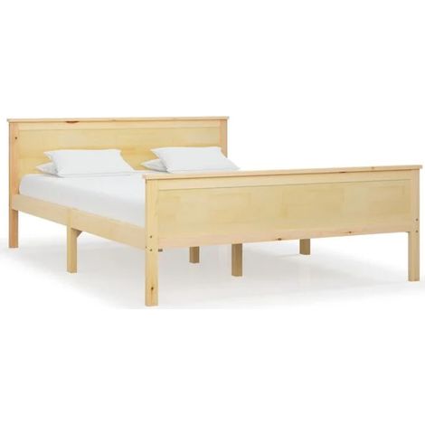 Cadre de lit (matelas non inclus), pin massif, 140 x 200 cm (1/5)